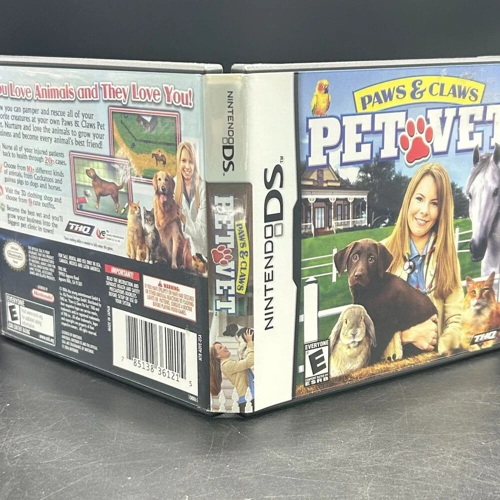 Paws & Claws: Pet Vet DS (Nintendo DS, 2006) Complete W/ Manual